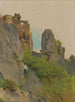 Vista delle rovine di Šov - Ladislav Mednyánszky — vista dell’opera