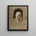 Donna del villaggio con foulard bianco - Ladislav Mednyánszky — quadro incorniciato alla parete