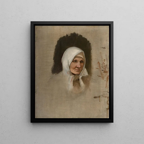 Ladislav Mednynszky - Village Woman in a White Scarf.webp