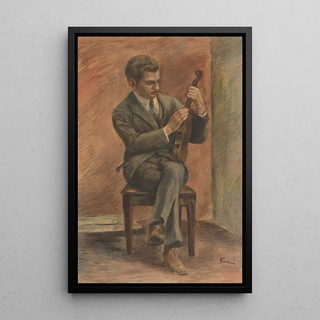 Ladislav Tresko - Study of a Seated Violinist.webp