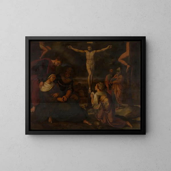 Calvario - Lambert van Noort — quadro incorniciato alla parete