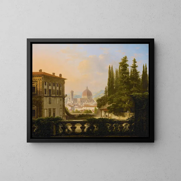 Firenze dai giardini di Boboli - Lancelot-Théodore Turpin de Crissé — quadro incorniciato alla parete