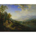 paesaggio con fiume di Christian Georg Schütz — ambientato in un interno