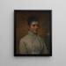 Ritratto di una dama - Lars Gustaf Sellstedt — quadro incorniciato alla parete