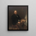 Autoritratto dell'artista nel suo studio - Lars Gustaf Sellstedt — quadro incorniciato alla parete
