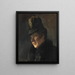Ritratto di una giovane donna con cappotto con colletto di pelliccia e cappello con reflex - Laurits Andersen Ring — quadro incorniciato alla parete