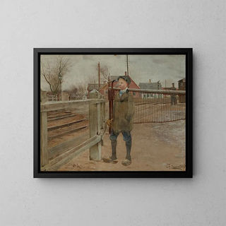 In attesa del treno - Laurits Andersen Ring — quadro incorniciato alla parete