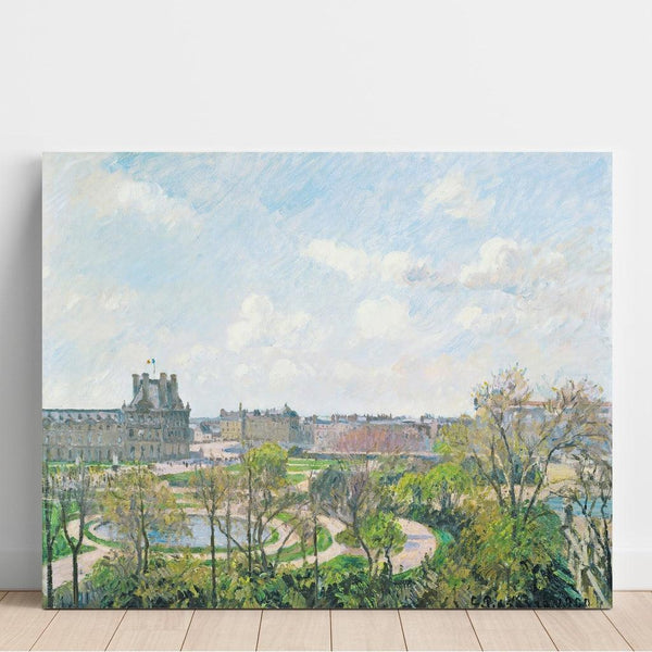 Riproduzione del dipinto Il Giardino delle Tuileries e il Padiglione di Flore, Mattina, Primavera - Camille Pissarro