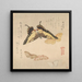 Il manual di pittura di Flock of Butterflies Guncho Gafu 3 - Kubo Shunman — quadro incorniciato alla parete