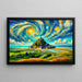 Riproduzione del dipinto Le Mont Saint-Michel avec le style de Van Gogh | Intelligenza artificiale