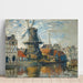 Riproduzione del dipinto Il mulino a vento sul canale sconosciuto, Amsterdam - Claude Monet