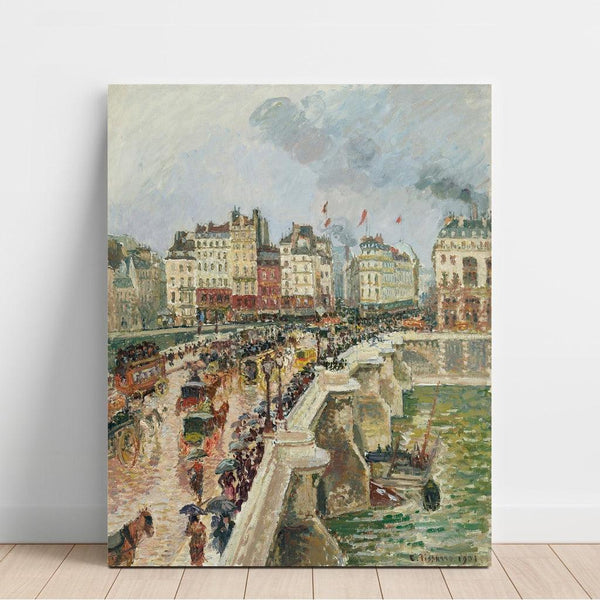 Riproduzione del dipinto Il Pont-Neuf, Pomeriggio di Pioggia - Camille Pissarro