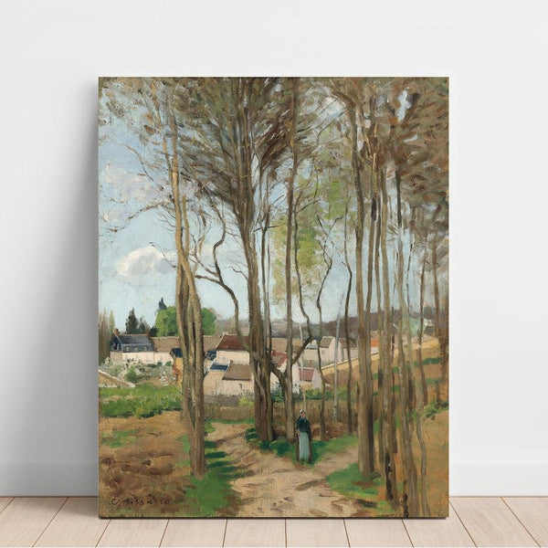 Riproduzione del dipinto Il Villaggio Attraverso gli Alberi - Camille Pissarro