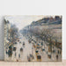 Riproduzione del dipinto Le boulevard Montmartre un matin d'hiver - Camille Pissarro