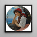 Le foulard rouge - Charles Sprague Pearce — quadro incorniciato alla parete