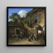 Il giardino della casetta - Adriaen van Ostade — quadro incorniciato alla parete