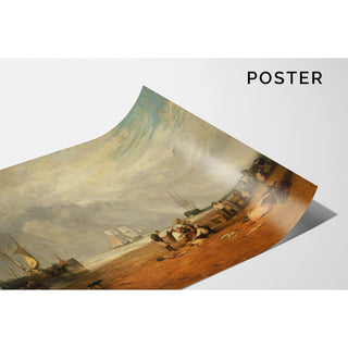 Reproduction Le marché aux poissons à la plage de Hastings - Joseph Mallord William Turner