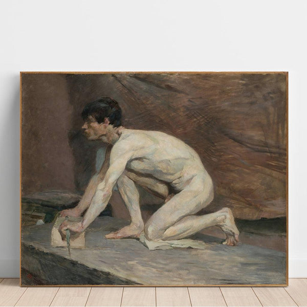 Riproduzione del dipinto Il lucidatore di marmo - Henri de Toulouse-Lautrec