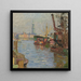 Il porto di Amburgo - Carl Moll — quadro incorniciato alla parete