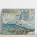 Riproduzione del dipinto Il porto di Svolvær nel pieno della stagione di pesca, studio delle Lofoten #2 - Anna Boberg