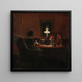 Le sysle à la lumière de la lampada a petrolio - Viggo Johansen — quadro incorniciato alla parete
