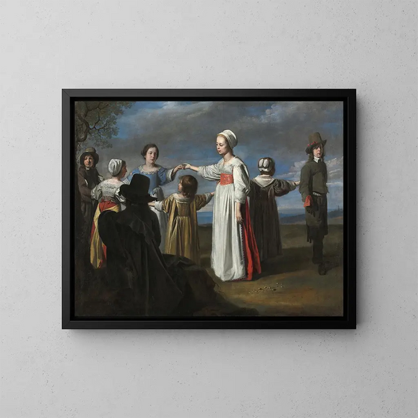 Bambini che ballano - Famiglia Le Nain — quadro incorniciato alla parete