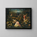 Printemps, una scena di villaggio con contadini che trattano capre e fanno il pane - Leandro Bassano — quadro incorniciato alla parete