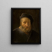 Ritratto di un uomo barbuto a mezza figura con cappello - Scuola di Leida — quadro incorniciato alla parete