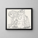 Numero di clown con cavalli - Leo Gestel — quadro incorniciato alla parete
