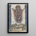 Figura femminile danzante sopra un paesaggio - Leo Gestel — quadro incorniciato alla parete