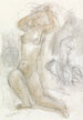 Femme nue avec les mains dans les cheveux, en arrière-plan une autre figure nue - Leo Gestel — vista dell’opera