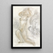 Femme nue avec les mains dans les cheveux, en arrière-plan une autre figure nue - Leo Gestel — quadro incorniciato alla parete
