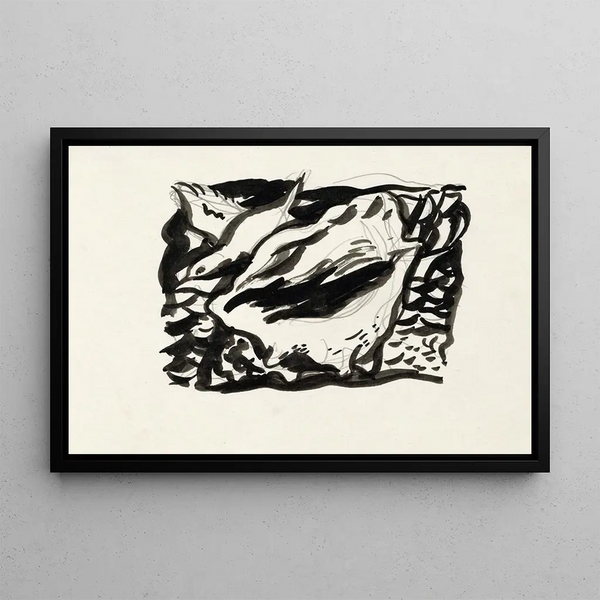 Leo Gestel - Ontwerp voor een vignet schelp en meeuw.webp