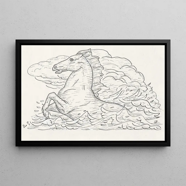 Leo Gestel - Paard in zee.webp