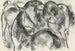 Schizzo di tre cavalli - Leo Gestel — vista dell’opera