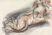 Foglio di bozza con donna nuda sdraiata - Leo Gestel — vista dell’opera