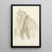 Foglio di schizzi con uomo che domina due cavalli - Leo Gestel — quadro incorniciato alla parete