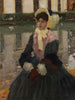 Ritratto di Veronika Kirmaier nel giardino di Schleissheim - Leo Putz — vista dell’opera