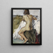 Donna nuda seduta di schiena - Leo Putz — quadro incorniciato alla parete