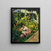 Toni nel parterre di fiori - Leo Putz — quadro incorniciato alla parete
