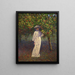 Donna nel giardino in autunno - Léon Kamir - Kaufmann — quadro incorniciato alla parete