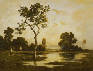 Ritorno alla fattoria, crepuscolo - Léon Richet — vista dell’opera