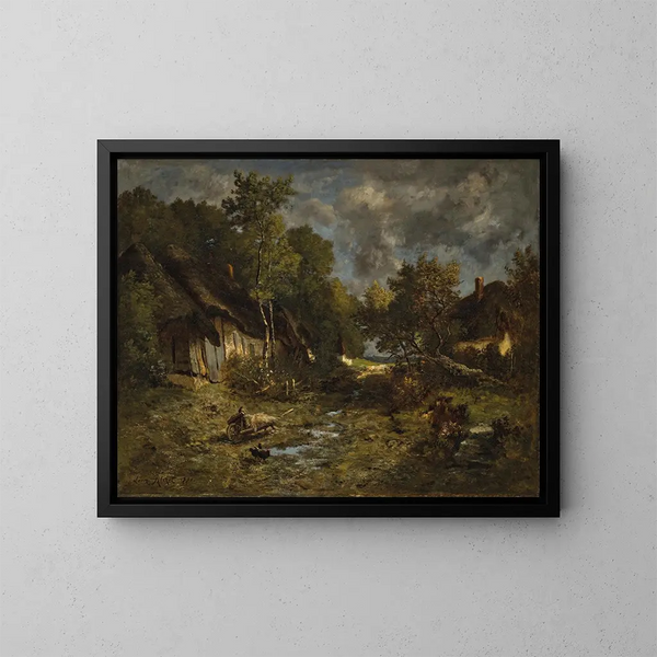 La ferme - Léon Richet — quadro incorniciato alla parete