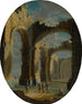 Rovine di chiesa con figure - Leonardo Coccorante — vista dell’opera