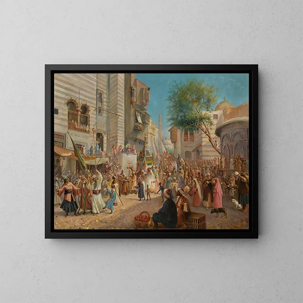 La partenza del mahmal dal Cairo - Leonardo de Mango — quadro incorniciato alla parete
