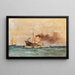 Chalutier à vapeur en haute mer - Leonhard Sandrock — quadro incorniciato alla parete