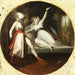 Léonore scopre il pugnale di Alonzo - Henry Fuseli — ambientato in un interno