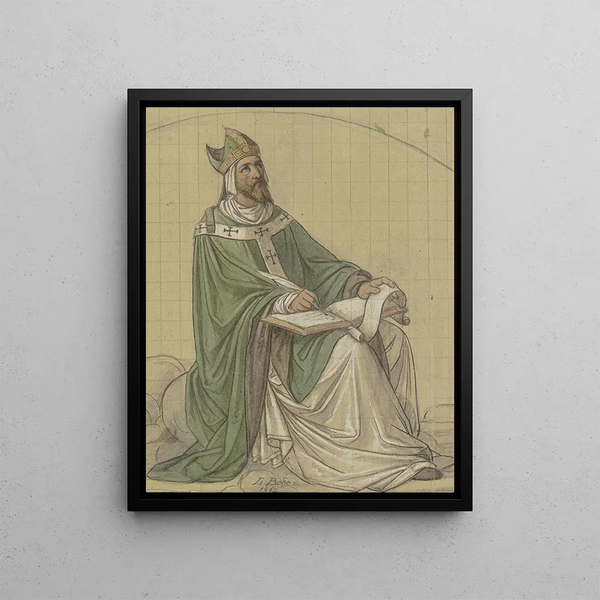 Leopold Bode - Der Heilige Augustinus sitzend und in ein Buch schreibend.webp