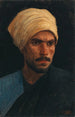 Un Arabe con turbante giallo e burnus blu - Leopold Carl Müller — vista dell’opera