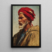 Un Arabe avec un turban rouge - Leopold Carl Müller — quadro incorniciato alla parete